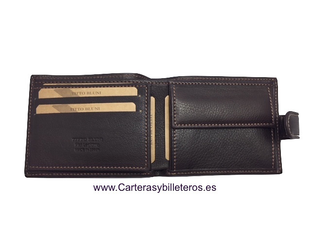 MAN WALLET BRAND BLUNI TITTO MAKE IN LUXURY LEATHER 