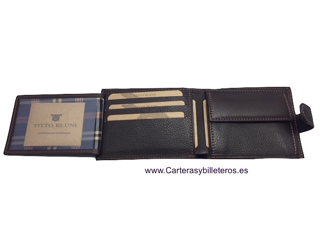 MAN WALLET BRAND BLUNI TITTO MAKE IN LUXURY LEATHER 