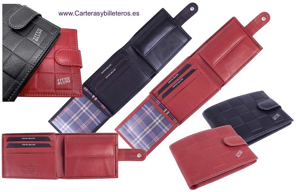 MAN WALLET BRAND BLUNI TITTO MAKE IN LUXURY LEATHER 