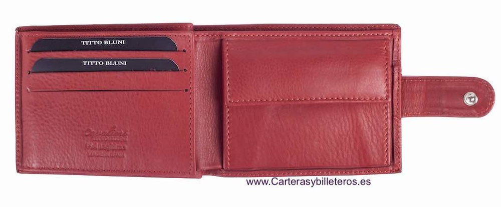 MAN WALLET BRAND BLUNI TITTO MAKE IN LUXURY LEATHER 