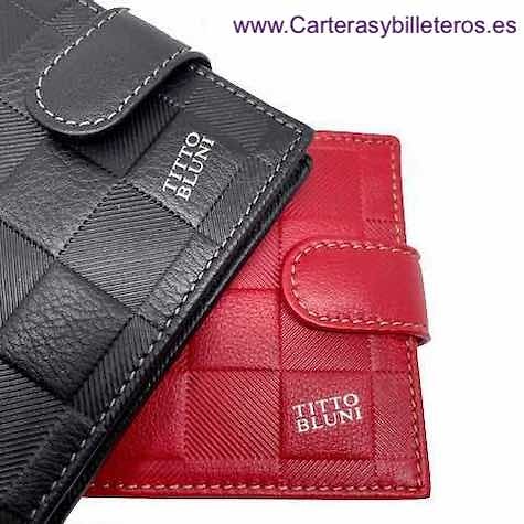 MAN WALLET BRAND BLUNI TITTO MAKE IN LUXURY LEATHER 