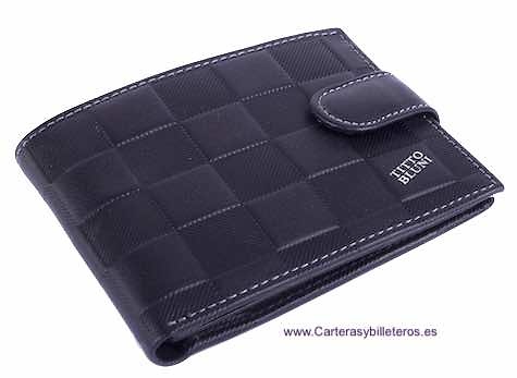 MAN WALLET BRAND BLUNI TITTO MAKE IN LUXURY LEATHER 