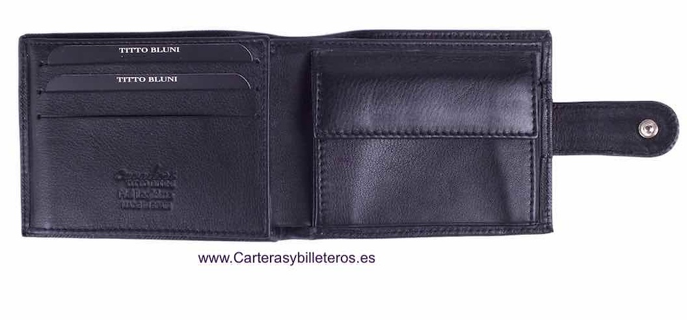 MAN WALLET BRAND BLUNI TITTO MAKE IN LUXURY LEATHER 