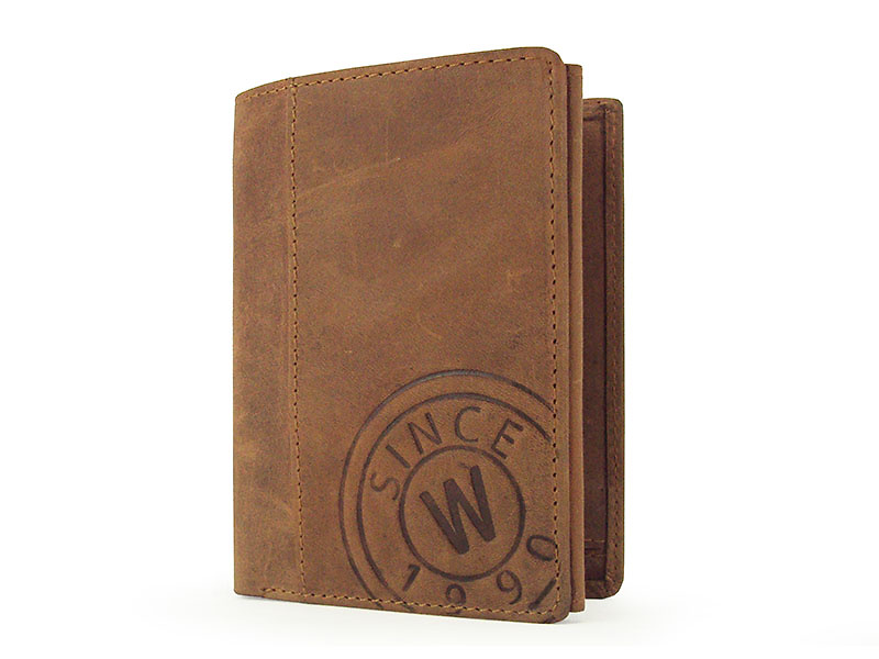 MAN WALLET CARD FOLDER IN OLI FINISHED LEATHER 