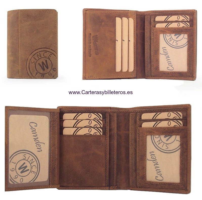 MAN WALLET CARD FOLDER IN OLI FINISHED LEATHER 