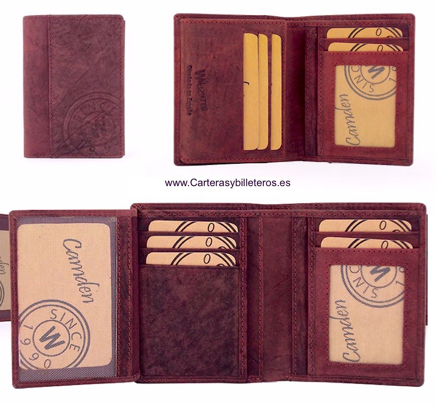 MAN WALLET CARD FOLDER IN OLI FINISHED LEATHER 