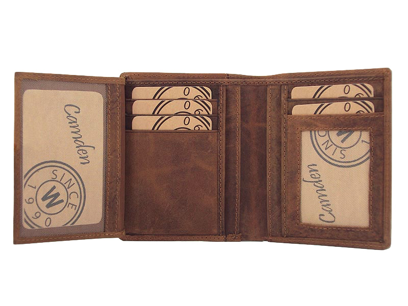 MAN WALLET CARD FOLDER IN OLI FINISHED LEATHER 