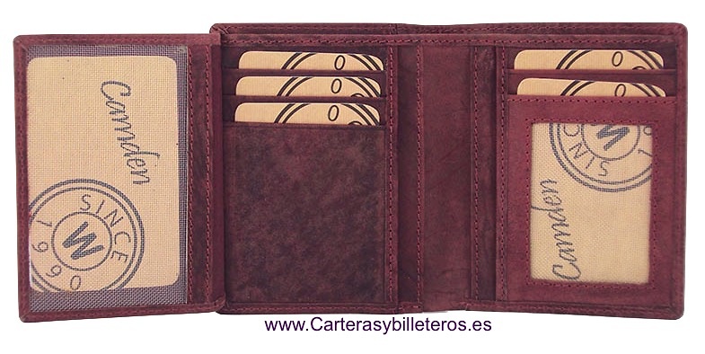 MAN WALLET CARD FOLDER IN OLI FINISHED LEATHER 