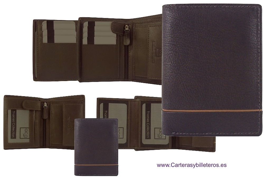 MAN WALLET OF NAPPA LEATHER WITH CARD HOLDER AND PURSE 