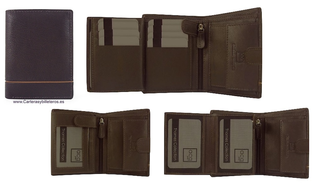 MAN WALLET OF NAPPA LEATHER WITH CARD HOLDER AND PURSE 