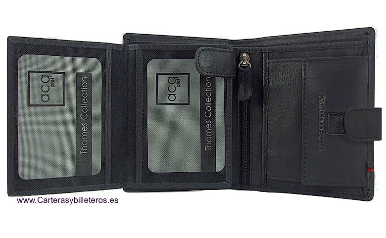 MAN WALLET OF NAPPA LEATHER WITH CARD HOLDER AND PURSE 