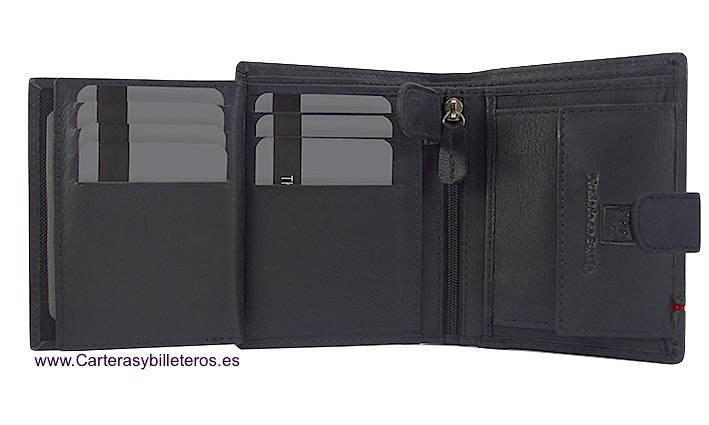 MAN WALLET OF NAPPA LEATHER WITH CARD HOLDER AND PURSE 