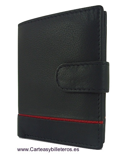 MAN WALLET OF NAPPA LEATHER WITH CARD HOLDER AND PURSE 