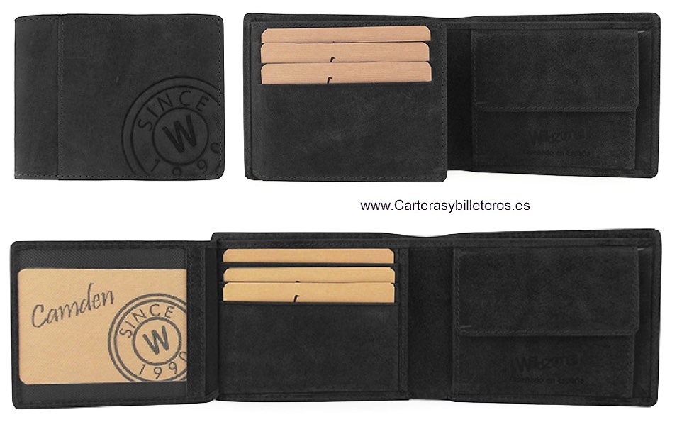 MAN WALLET PURSE IN MATTE FINISHED LEATHER 