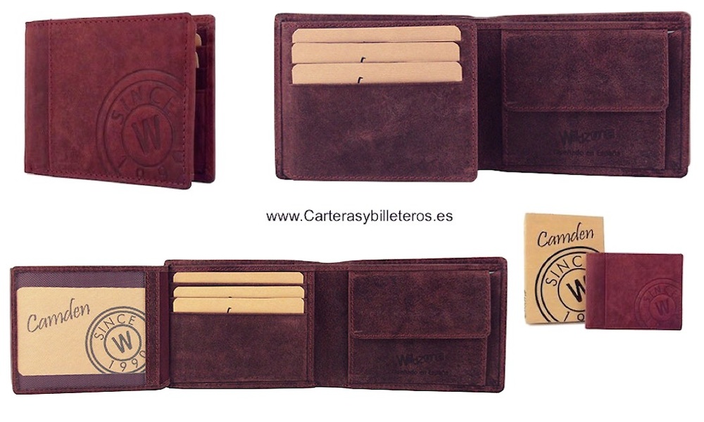 MAN WALLET PURSE IN MATTE FINISHED LEATHER 