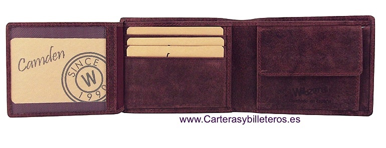 MAN WALLET PURSE IN MATTE FINISHED LEATHER 