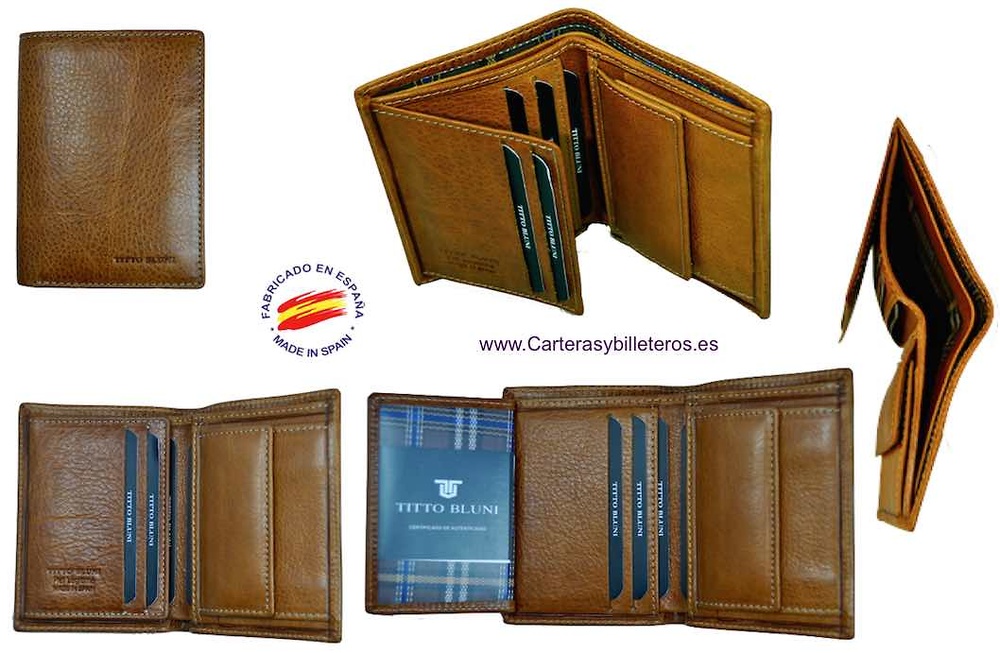 MAN WALLET TITTO BLUNI MAKE IN LEATHER WITH PURSE 