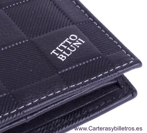 MAN WALLET TITTO BLUNI MAKE IN LUXURY LEATHER WITH PURSE EXCLUSIVE 