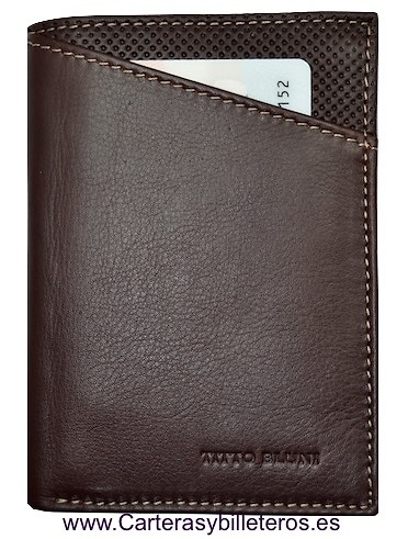 MAN WALLET TITTO BLUNI MAKE IN LUXURY LEATHER WITH PURSE GRAPHITEC 