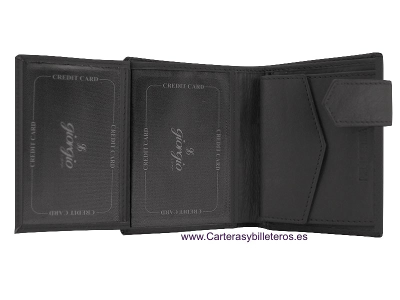 MAN WALLET WITH PURSE AND OUTER CLOSURE 