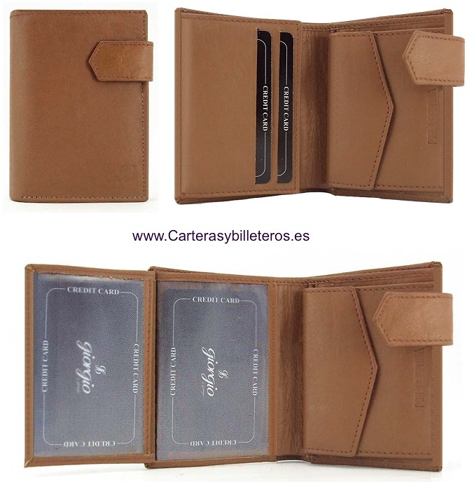 MAN WALLET WITH PURSE AND OUTER CLOSURE 