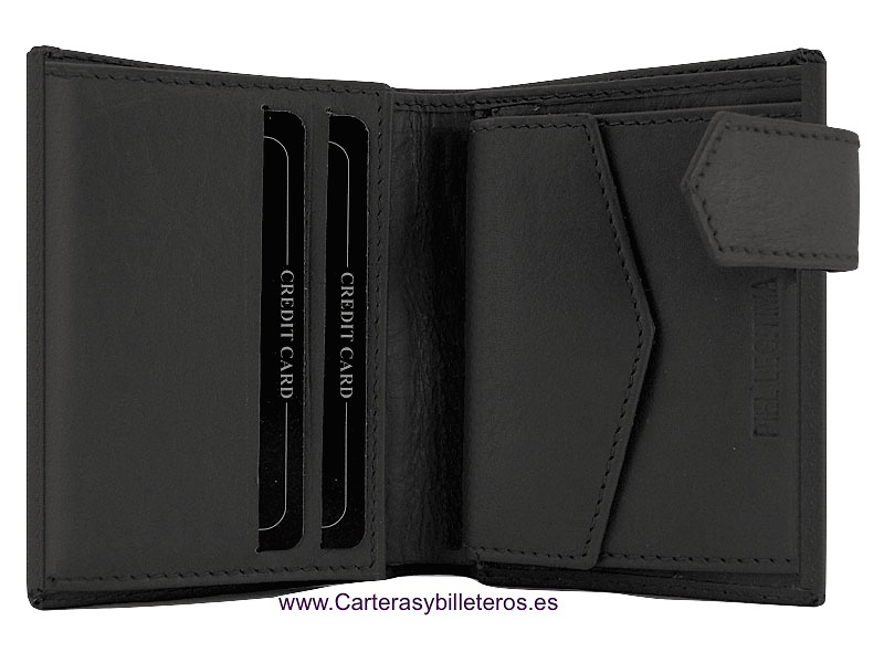 MAN WALLET WITH PURSE AND OUTER CLOSURE 