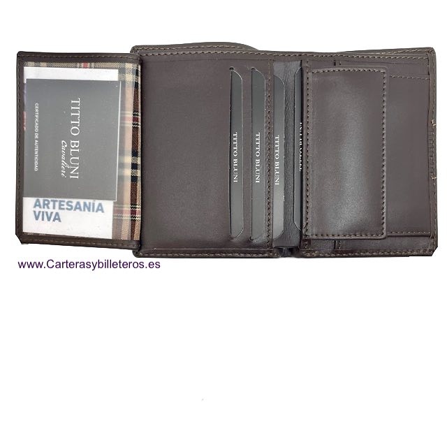 MAN WALLET WITH PURSE TITTO BLUNI IN LUXURY CARBON LEATHER 