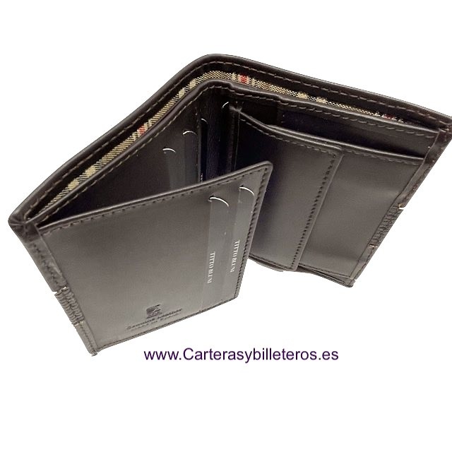 MAN WALLET WITH PURSE TITTO BLUNI IN LUXURY CARBON LEATHER 