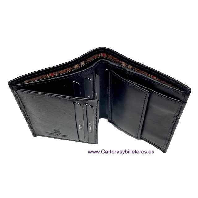 MAN WALLET WITH PURSE TITTO BLUNI IN LUXURY CARBON LEATHER 