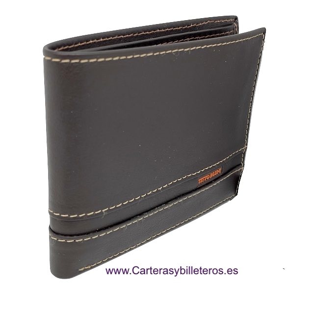 MAN WALLETS BRAND BLUNI TITTO MAKE LUXURY LEATHER MADE IN SPAIN 