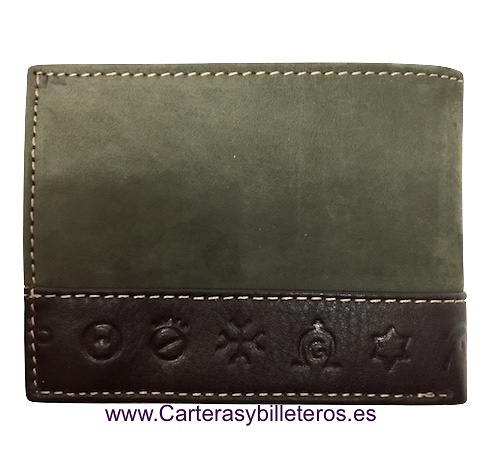 MAN'S LEATHER WALLET WITH TRIPLE CARD HOLDER 