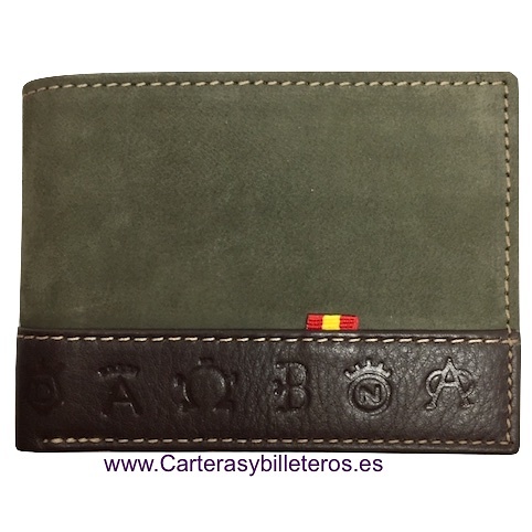 MAN'S LEATHER WALLET WITH TRIPLE CARD HOLDER 