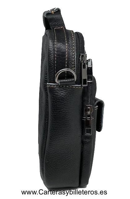 MEDIAN BAG OF SKIN FOR MEN WITH HANDLE AND SHOULDER STRAP 