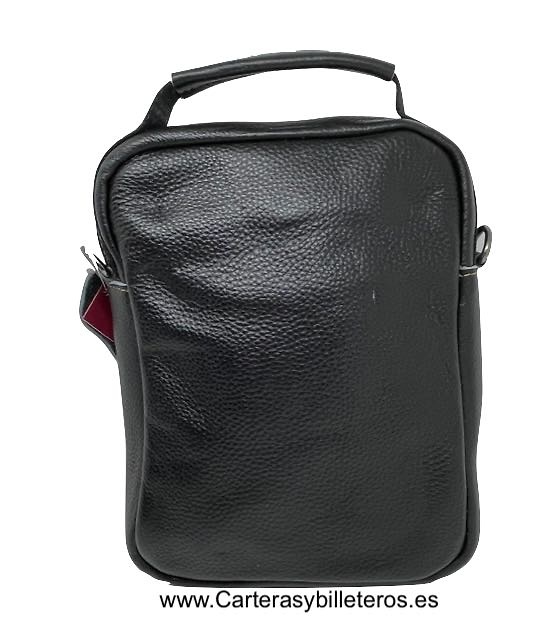 MEDIAN BAG OF SKIN FOR MEN WITH HANDLE AND SHOULDER STRAP 