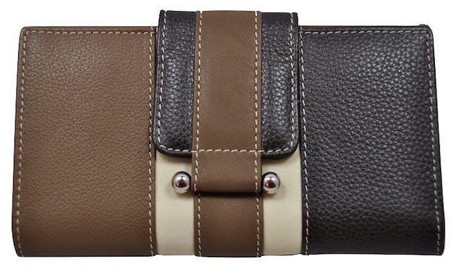 MEDIO WALLET WOMEN'S WITH A LEATHER BOW MADE IN SPAIN 