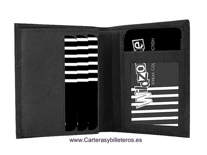 MEN'S CARD HOLDER IN EATHER FOR 11 CARDS 