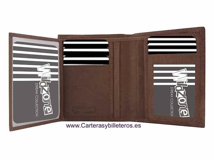 MEN'S CARD HOLDER IN EATHER FOR 11 CARDS 