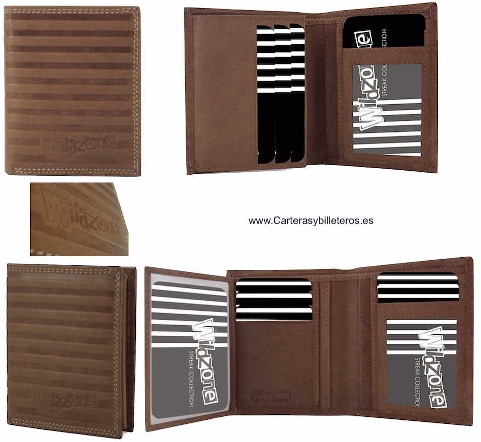 MEN'S CARD HOLDER IN EATHER FOR 11 CARDS 