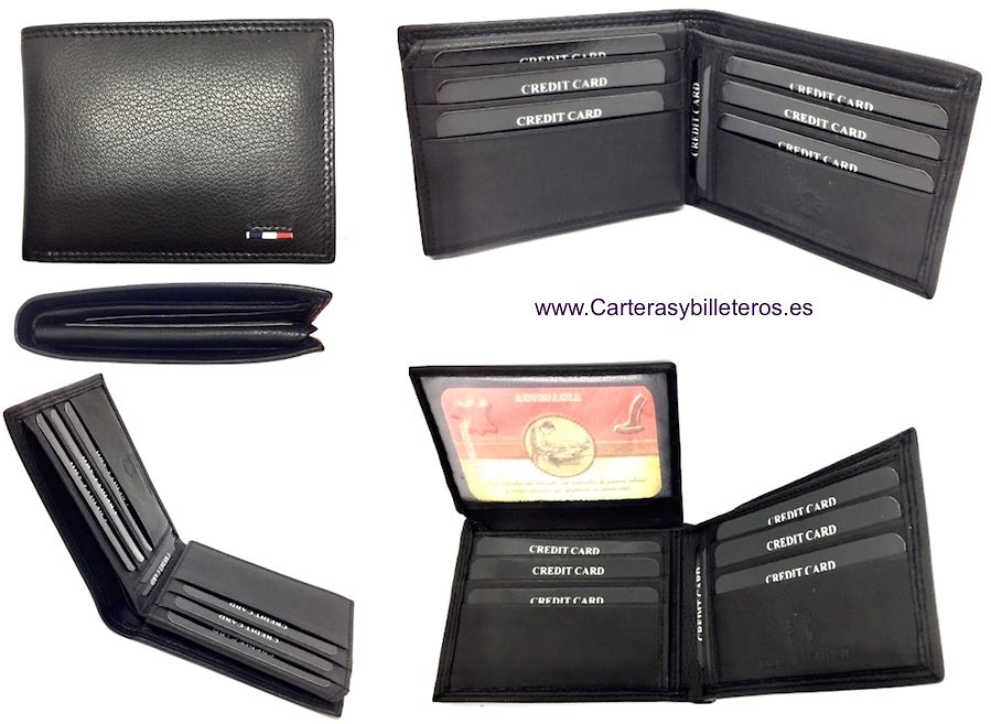 MEN'S LEATHER CARD HOLDER 14 CARDS 