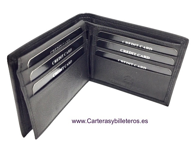 MEN'S LEATHER CARD HOLDER 14 CARDS 