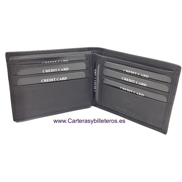 MEN'S LEATHER CARD HOLDER 14 CARDS 