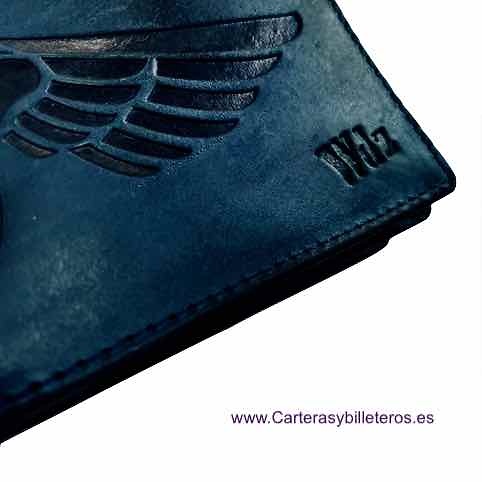 MEN'S LEATHER PURSE WALLET WITH SMALL WEAR PATINA 