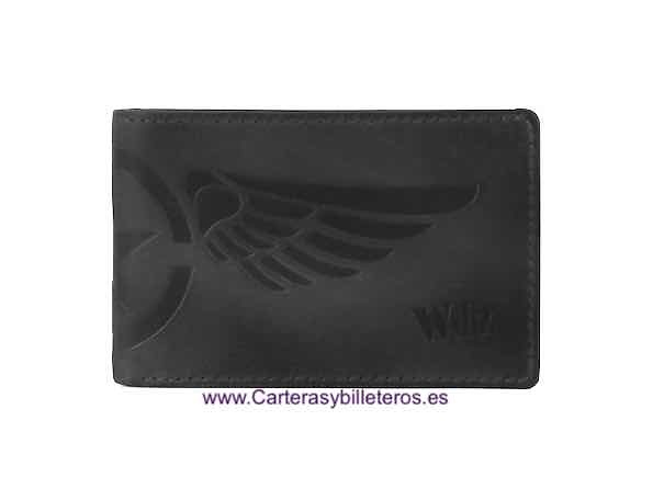 MEN'S LEATHER PURSE WALLET WITH SMALL WEAR PATINA 