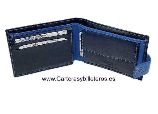 MEN'S LEATHER WALLET WITH EXTENDABLE PURSE AND CARD HOLDER 