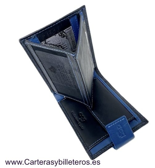 MEN'S LEATHER WALLET WITH EXTENDABLE PURSE AND CARD HOLDER 