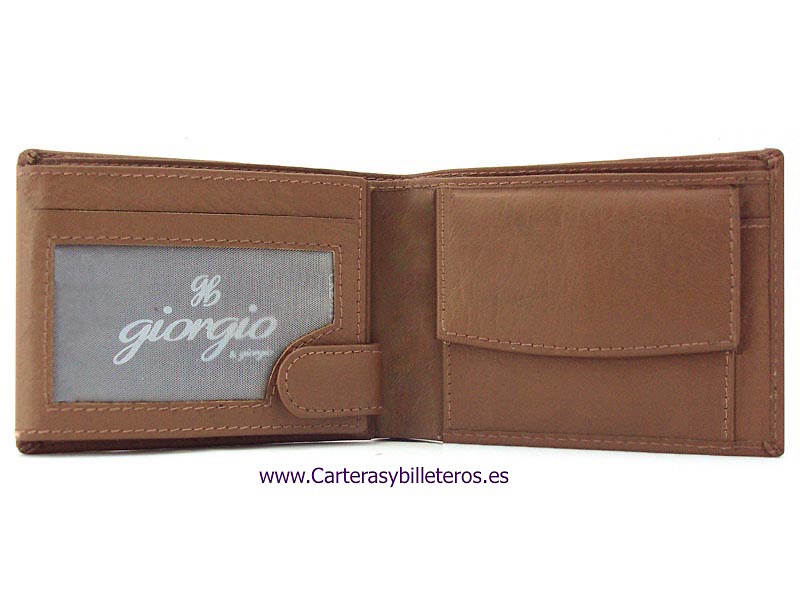 MEN'S LEATHER WALLET WITH MEDIUM PURSE 