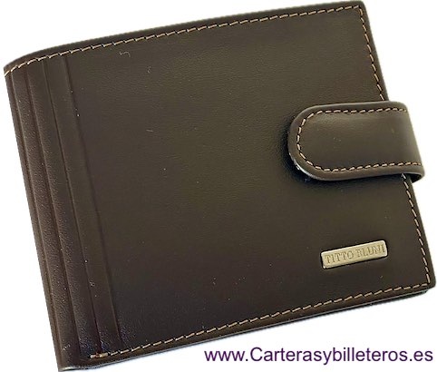 MEN'S LEATHER WALLETS LUXURY ELEGANT BRAND TITTO BLUNI 