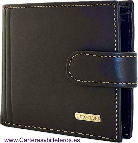 MEN'S LEATHER WALLETS LUXURY ELEGANT BRAND TITTO BLUNI 