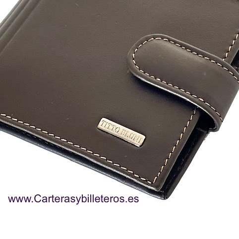 MEN'S LEATHER WALLETS LUXURY ELEGANT BRAND TITTO BLUNI 