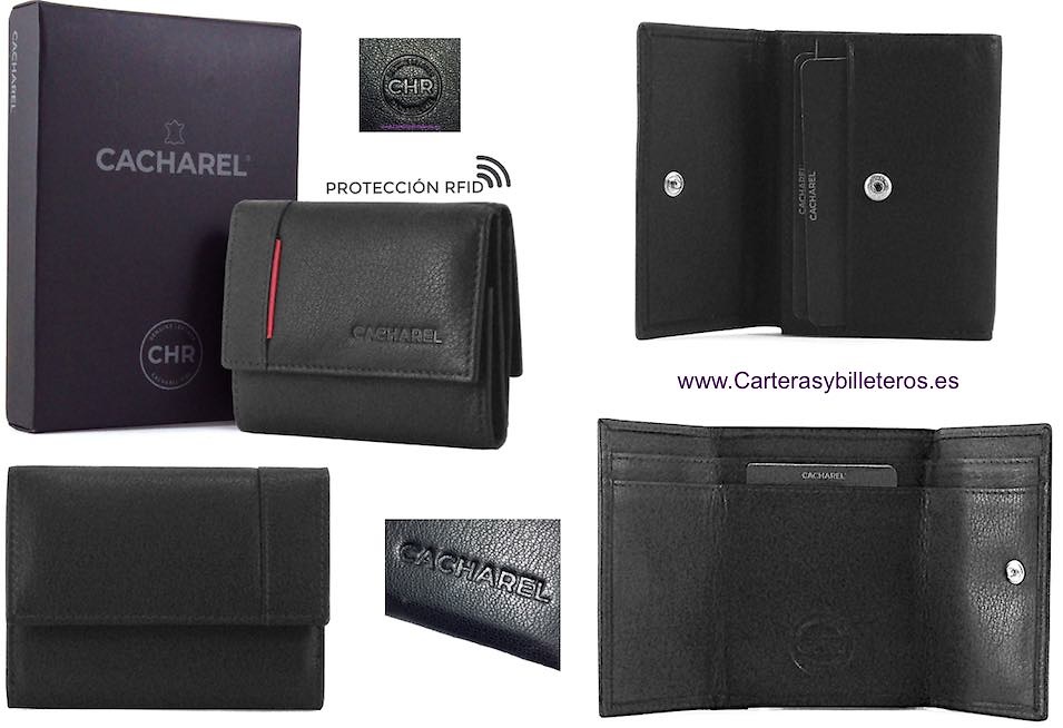 MEN'S MINI BRAND CACHAREL NAPALUX LEATHER WALLET WITH PURSE CARD 